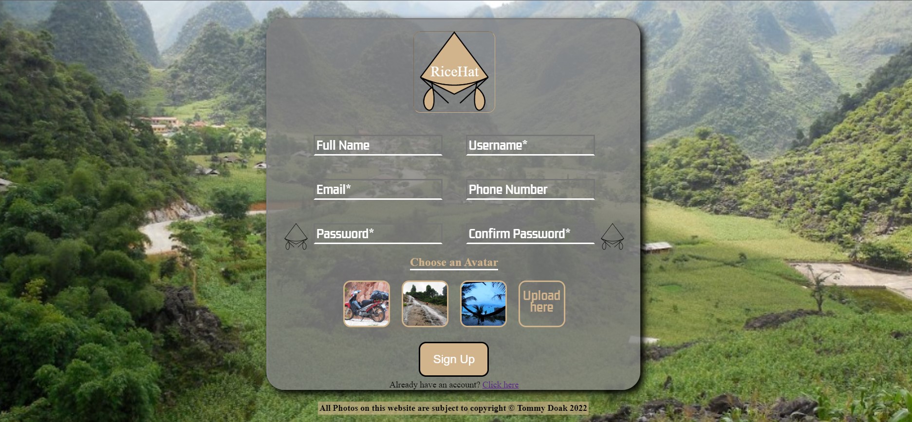 Preview of Sign-up Form